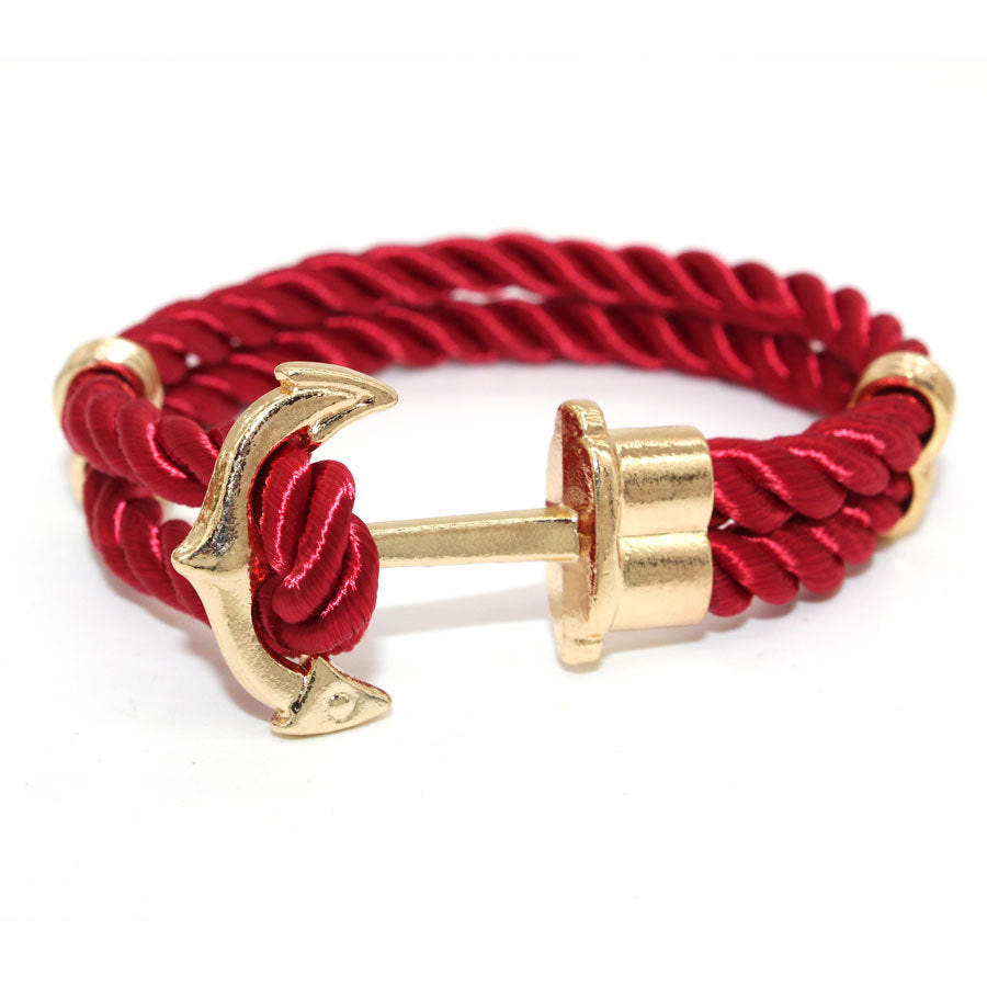 Colored Rope Anchor Chain Hook Couple Bracelet