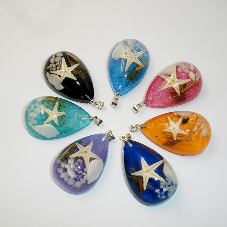 Ocean Scenic Tourist Souvenir Resin Starfish Conch Necklaces