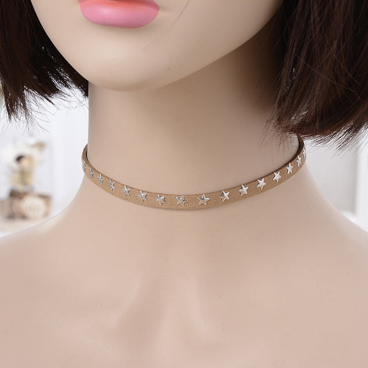 Star Hot Nail Retro Gothic Short Necklaces
