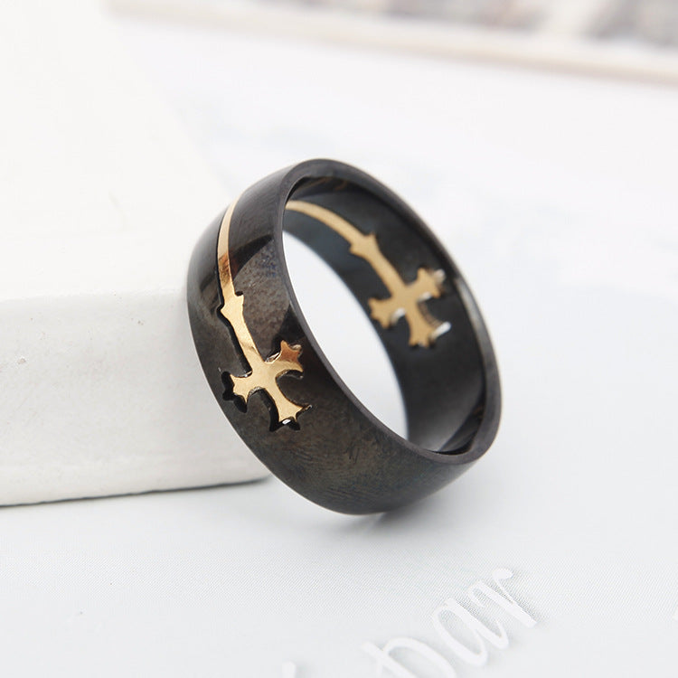 Men's Detachable Combination Cross Titanium Steel Personality Rings
