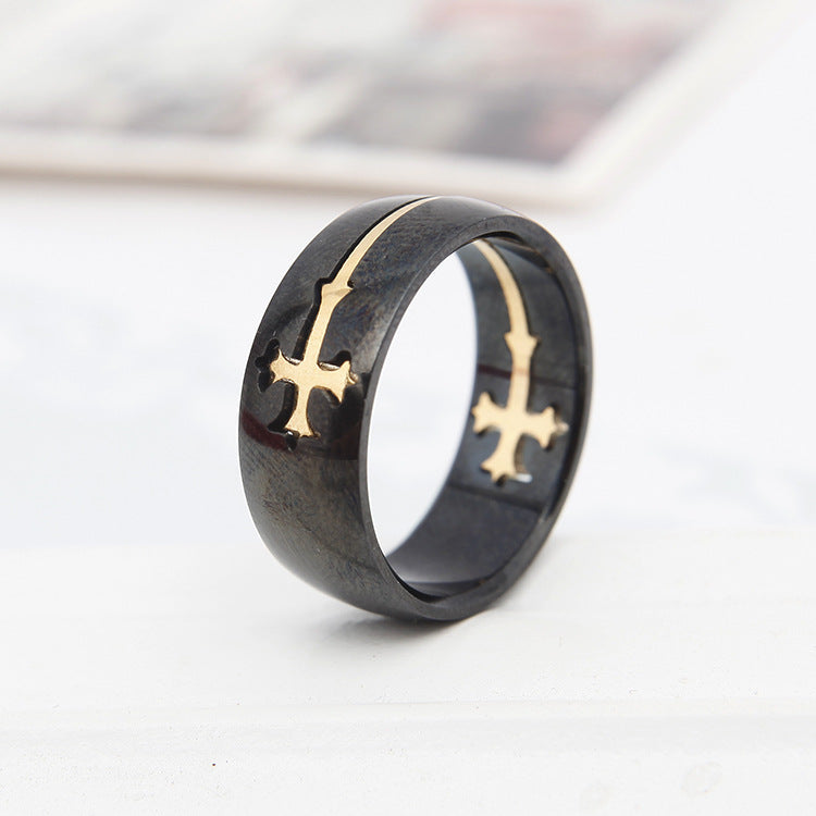 Men's Detachable Combination Cross Titanium Steel Personality Rings