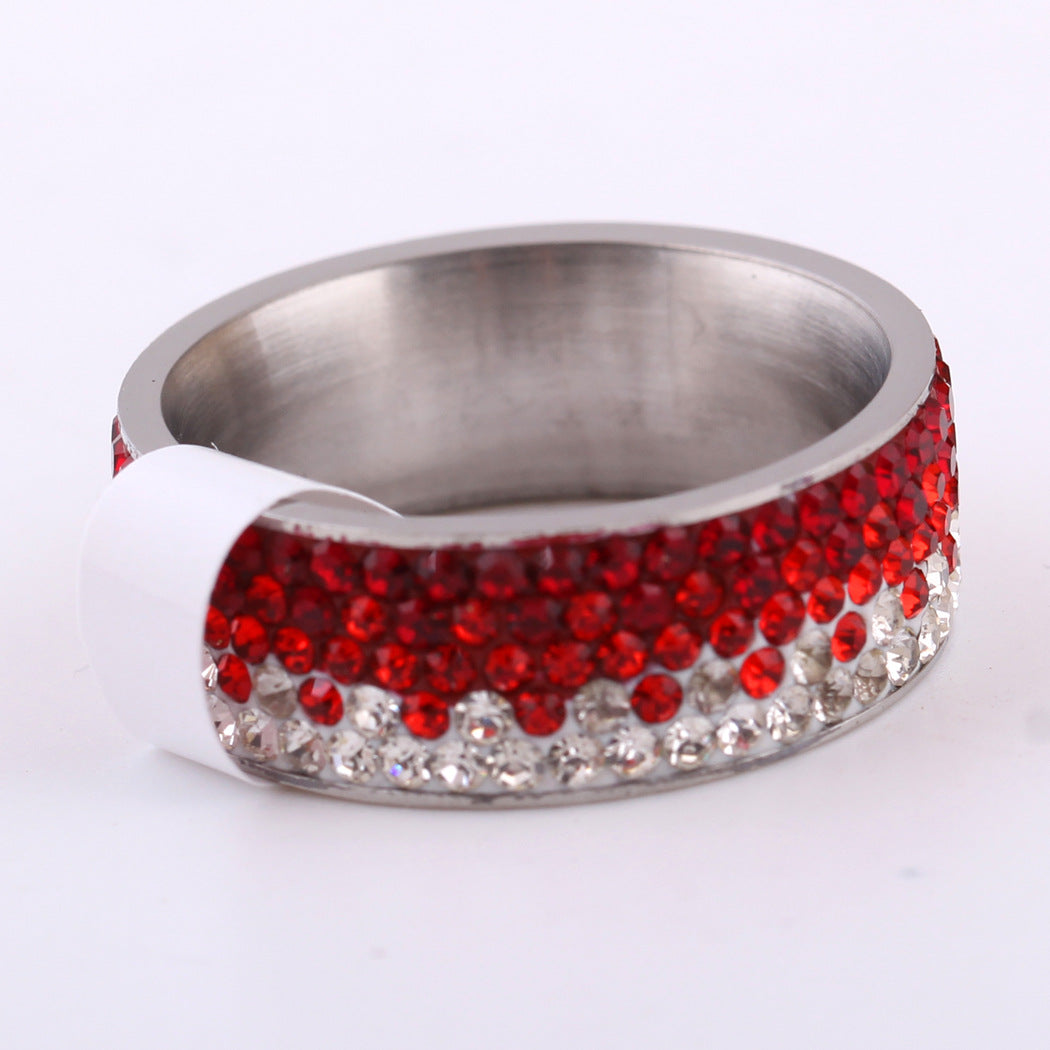 Color Fashion Simple Stainless Steel Titanium Rings