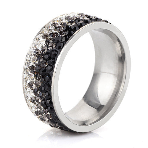 Color Fashion Simple Stainless Steel Titanium Rings