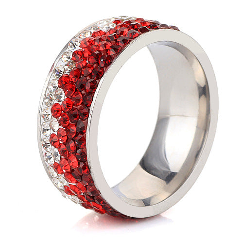 Color Fashion Simple Stainless Steel Titanium Rings