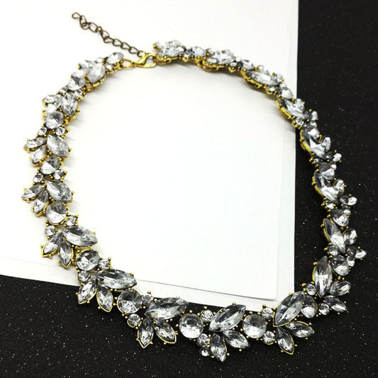 Fashion Retro Luxury Bright Flower Short Necklaces