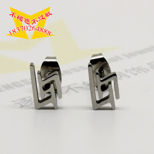 Stainless Steel Fashion Deer Boss Jewelry Earrings