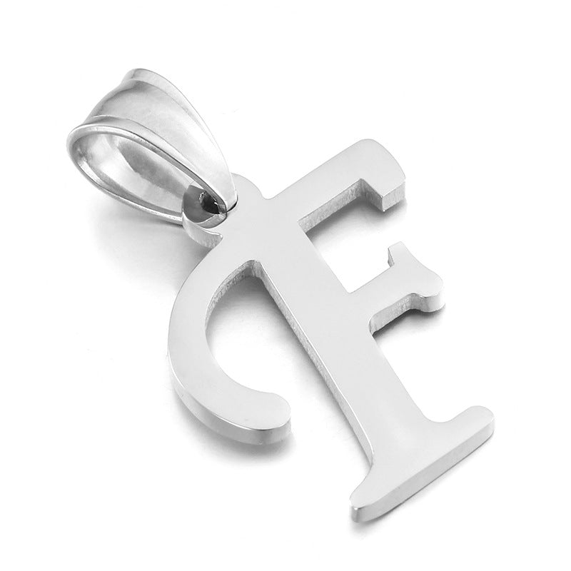 Stainless Steel Ornament Titanium English Letters Necklaces