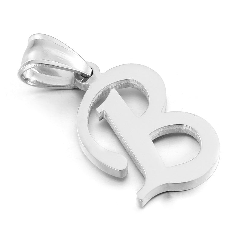 Stainless Steel Ornament Titanium English Letters Necklaces