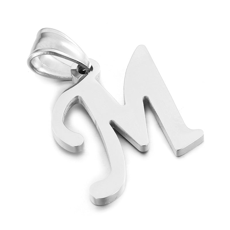 Stainless Steel Ornament Titanium English Letters Necklaces