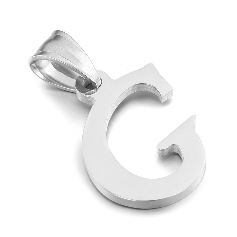 Stainless Steel Ornament Titanium English Letters Necklaces