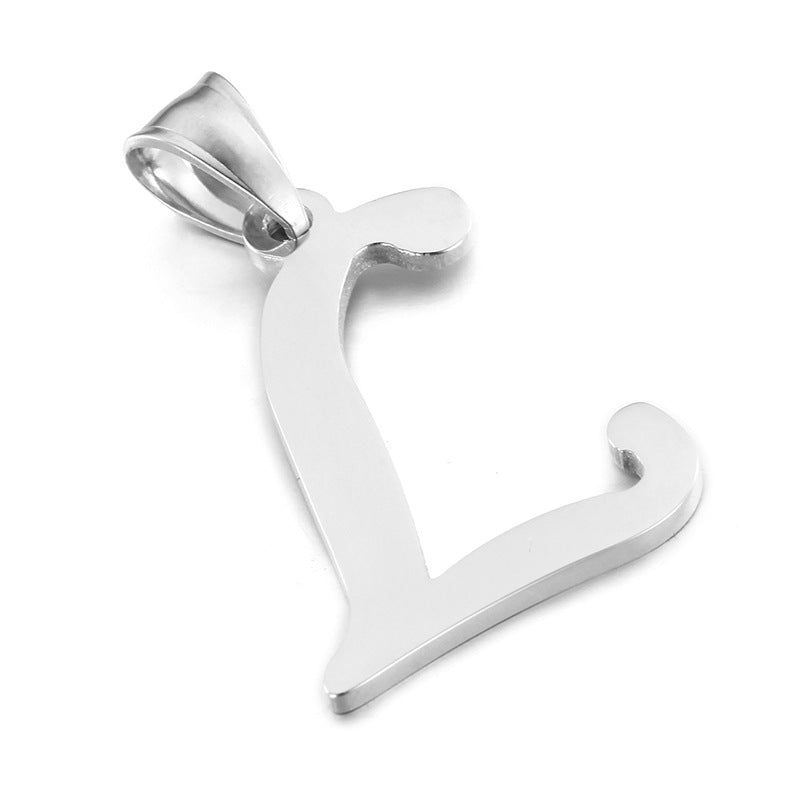 Stainless Steel Ornament Titanium English Letters Necklaces