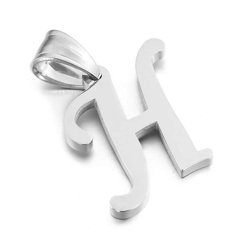 Stainless Steel Ornament Titanium English Letters Necklaces