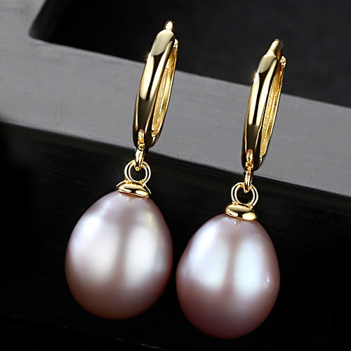 Women's Sterling Sier Freshwater Pearl Ear Clip Earrings