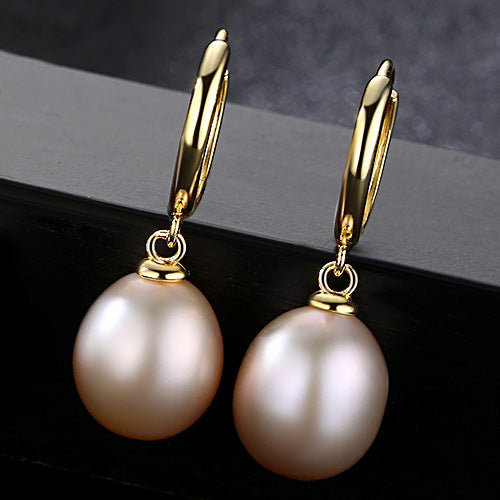 Women's Sterling Sier Freshwater Pearl Ear Clip Earrings