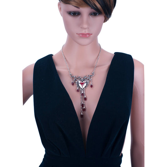 Halloween Red Dripping Rhinestone Christmas Neck Necklaces