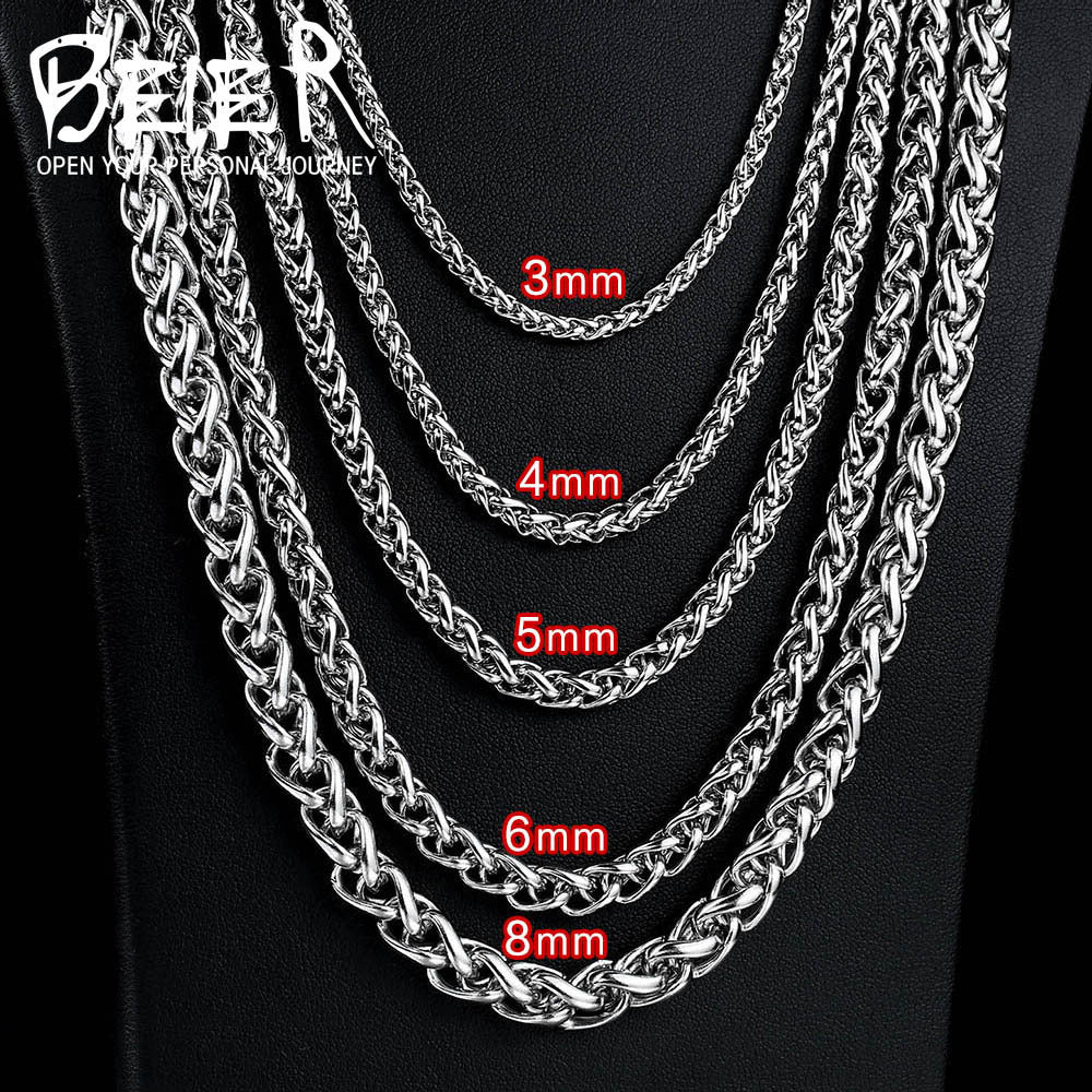 Men's Steel Clavicle Chain Fashion Titanium Korean Style Personality Keel Necklaces