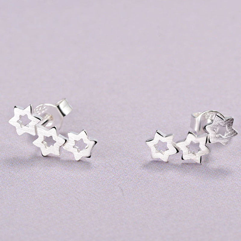 Version Temperament Sier Pin Ear Versatile Earrings