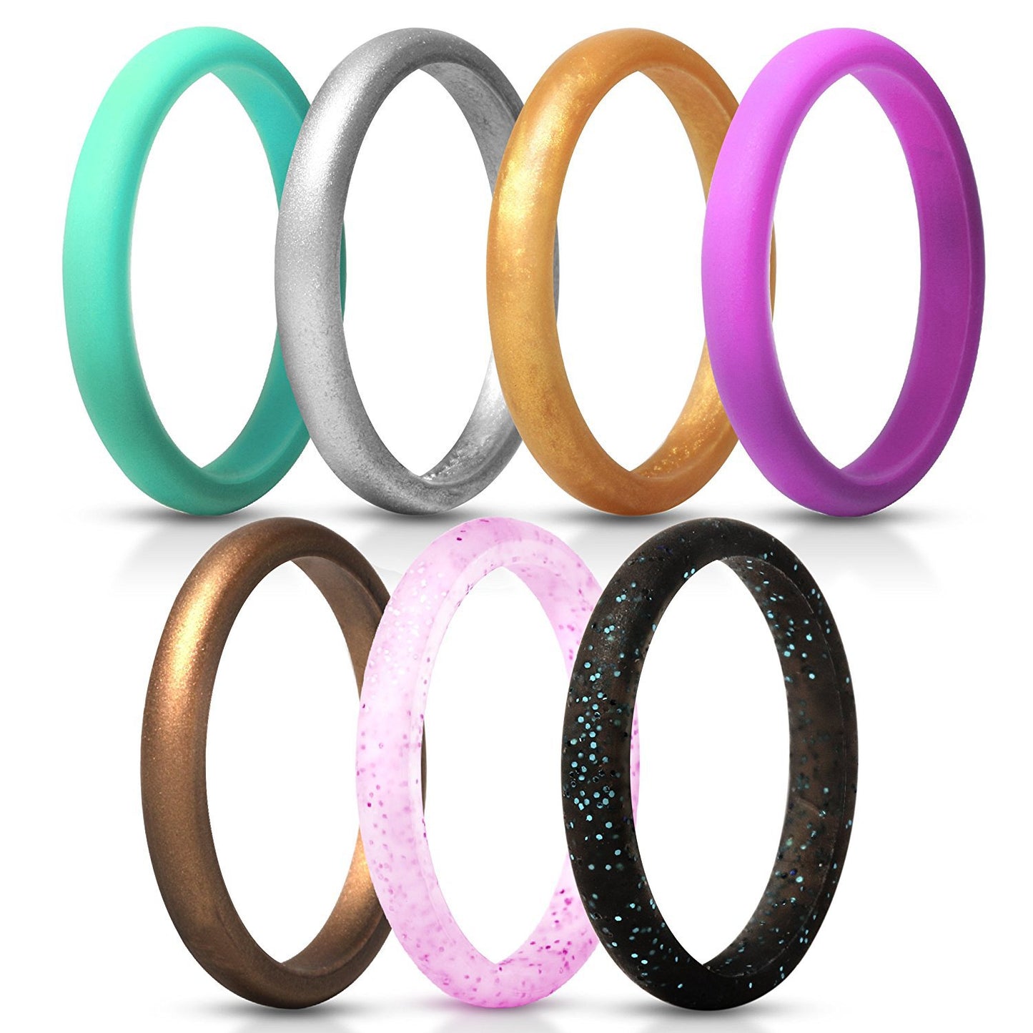 Gel Color Group Silicone Finger Unisex Rings