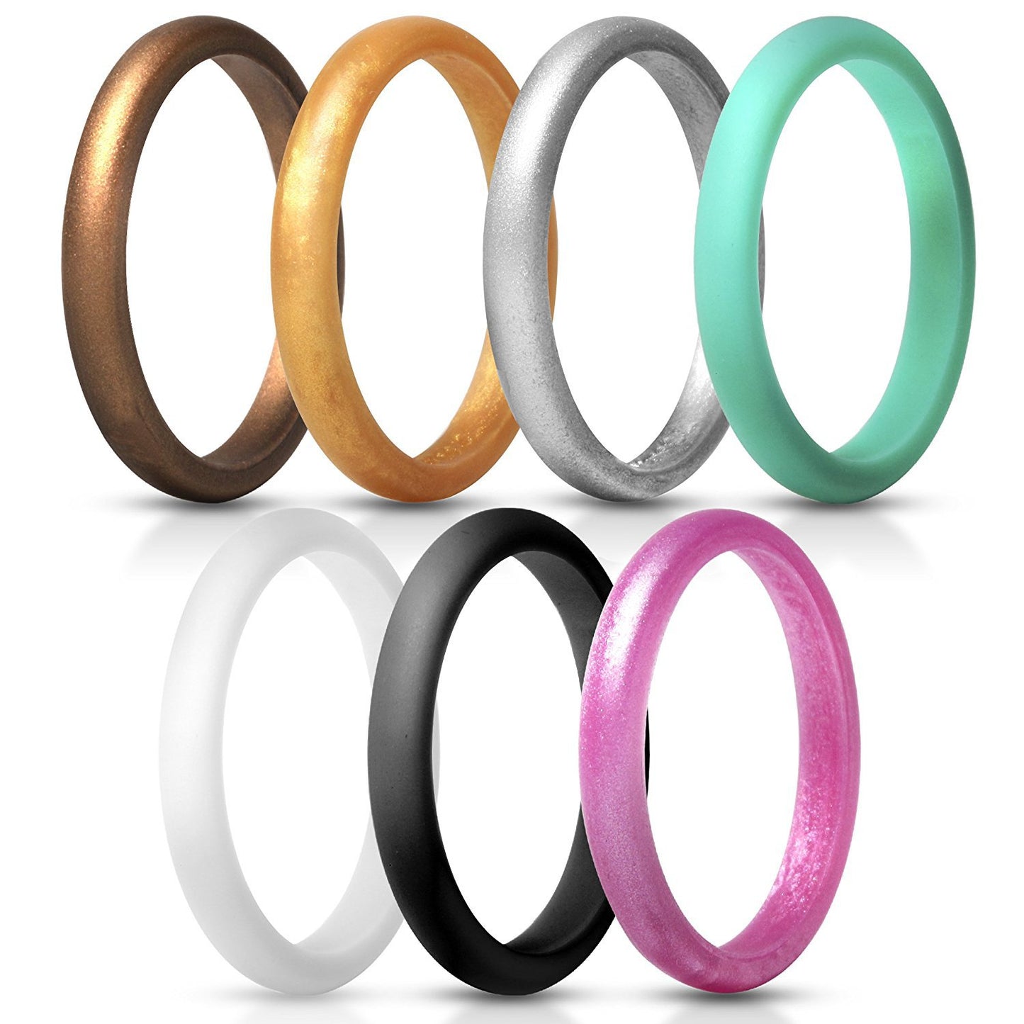 Gel Color Group Silicone Finger Unisex Rings