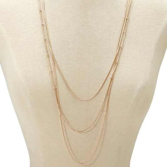 Ornament Bead Elegant Ball Layered Sweater Necklaces