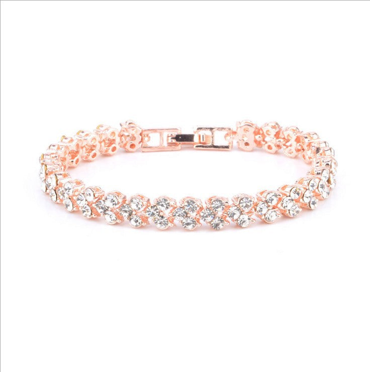 Women's Roman Zircon Crystal Fashion Shiny Full Bracelet