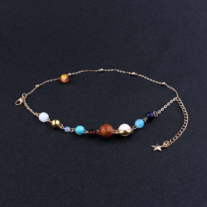 Planets Guardian Star Stone Anklet Solar Necklaces