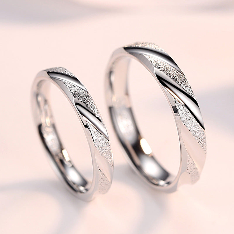 Couple Sier Accessories Female Korean Creative Wedding With Rings