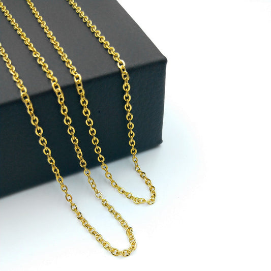 Gold-plated Small Welding Mouth Vertical Cross Necklaces