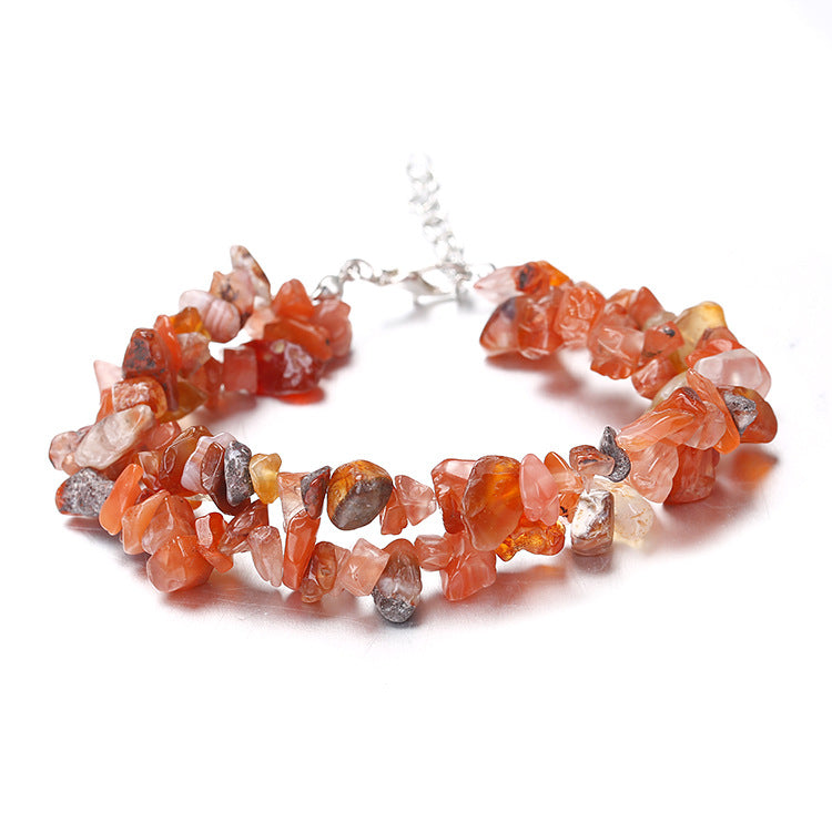 Crystal Agate Gravel Amethyst Double Layer Bracelets