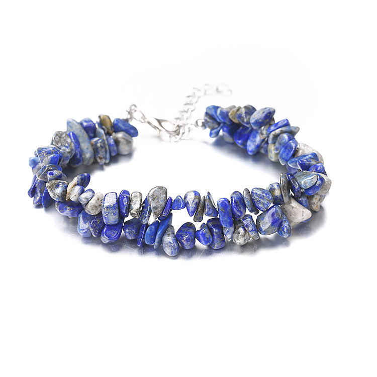 Crystal Agate Gravel Amethyst Double Layer Bracelets