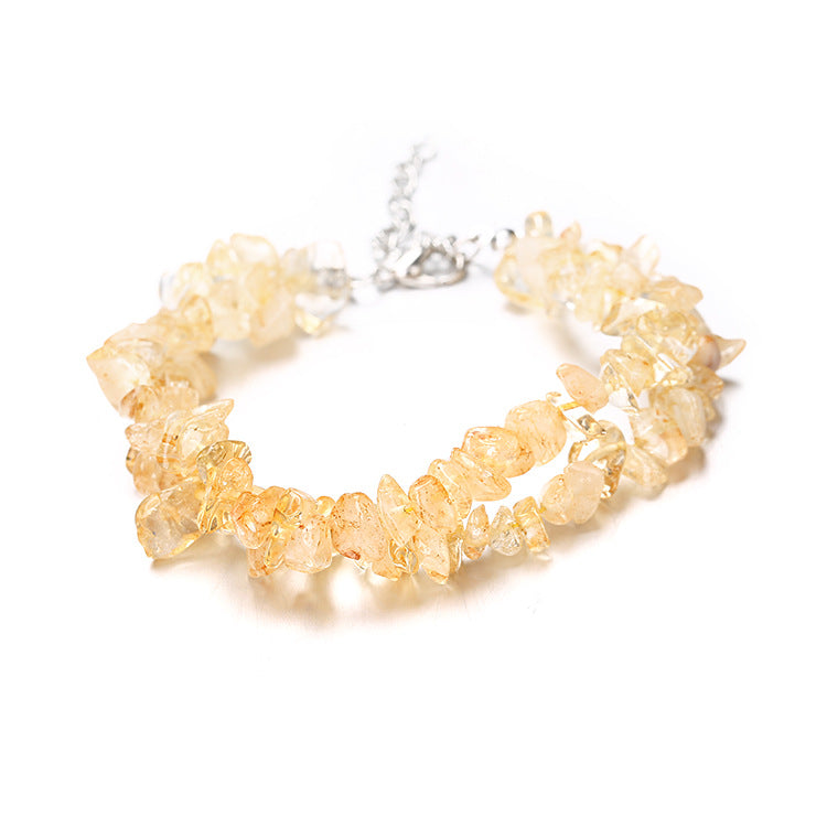 Crystal Agate Gravel Amethyst Double Layer Bracelets