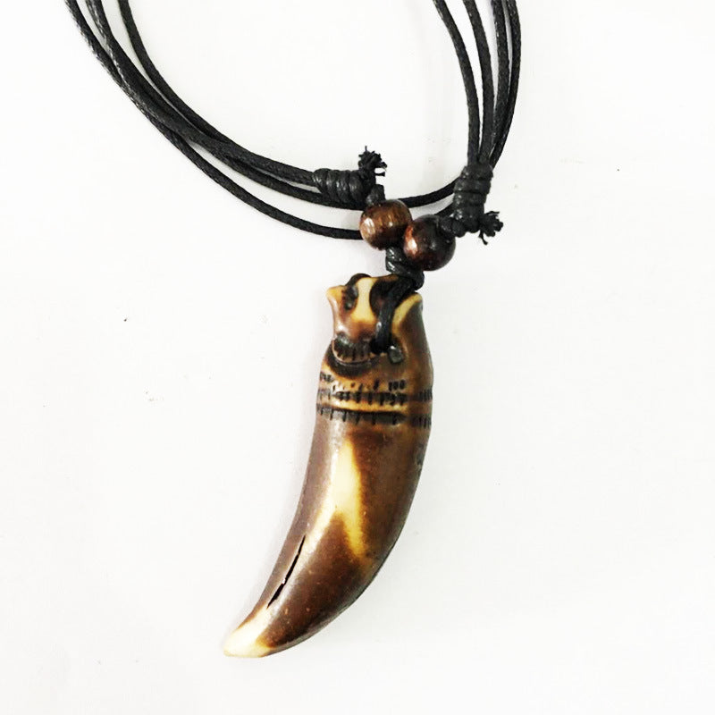 Vintage Resin Tooth Tourist Area Souvenir Small Pendants