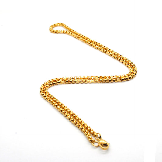 Women's Titanium Steel Ornament Gold Square Pearl Necklaces