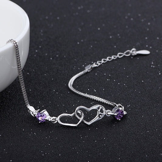 Women's Style Fashion Happiness Signal Ornament Heart Bracelets