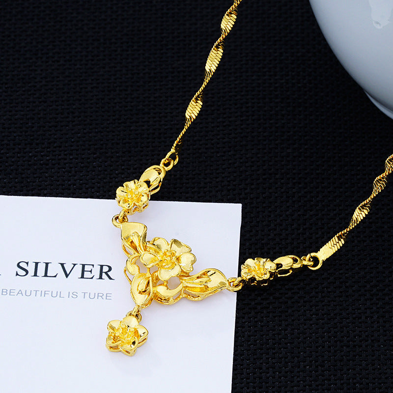 Female No Color Fading Simulation Bride Necklaces