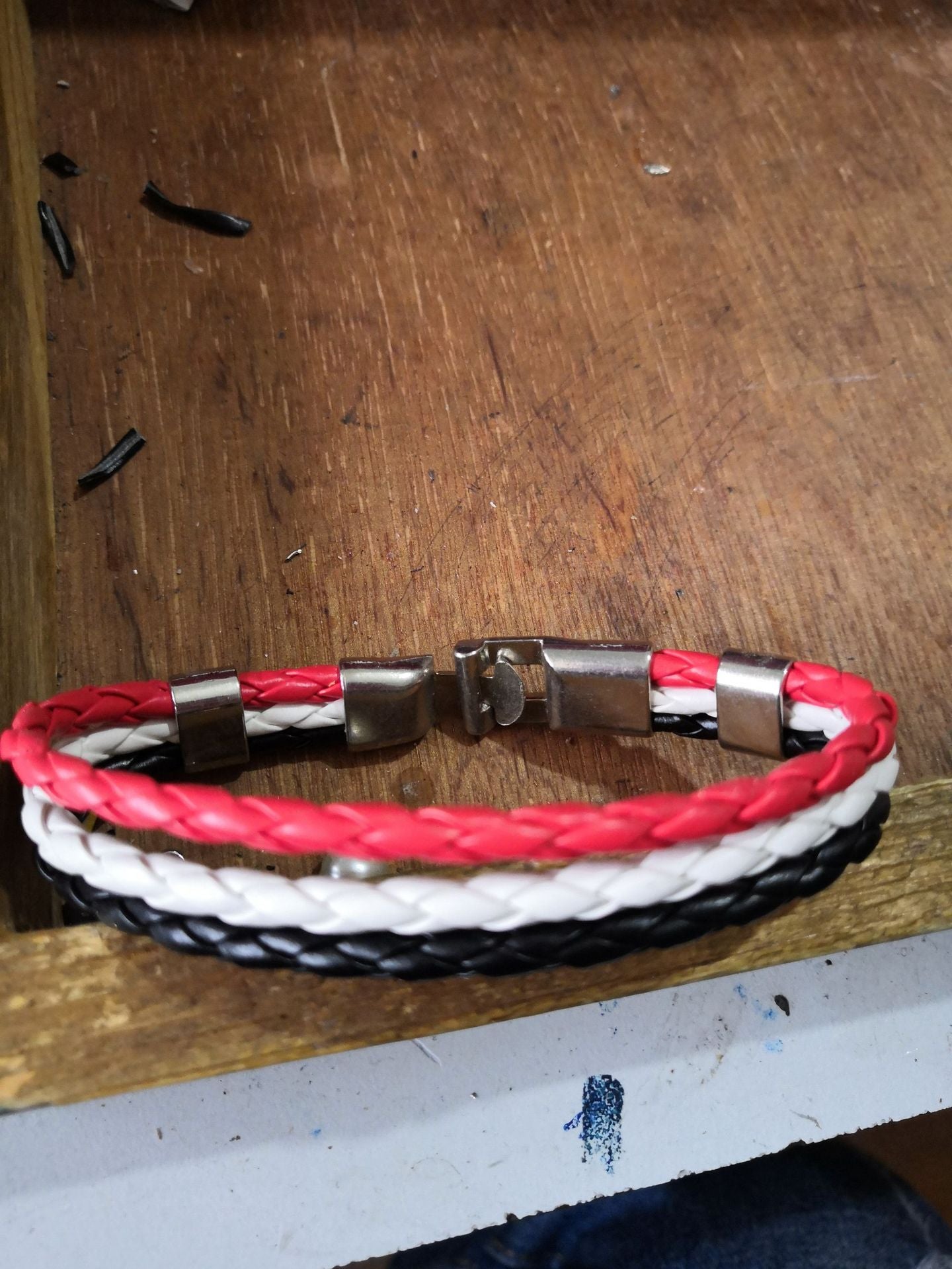 World Cup Color Ornament Alloy Cowhide Bracelets