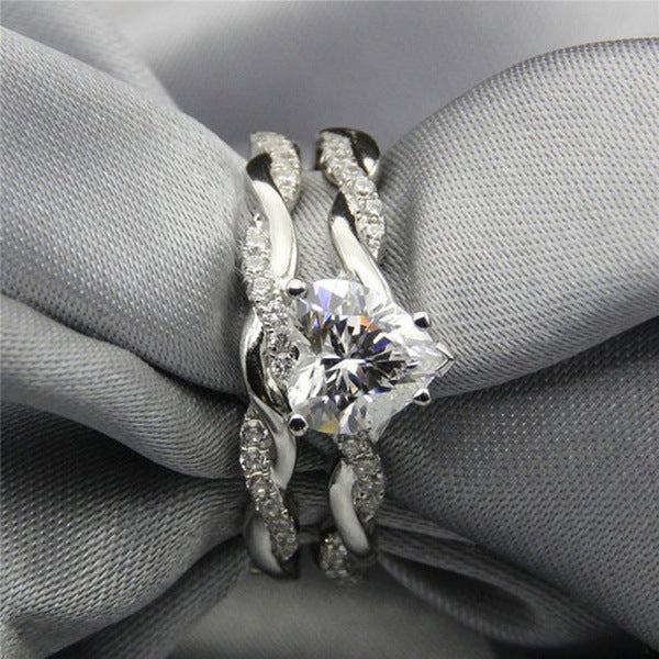 Women's Heart-shaped Diamond Fashion Party Engagement Rings