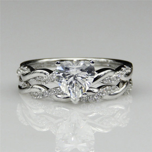 Women's Heart-shaped Diamond Fashion Party Engagement Rings