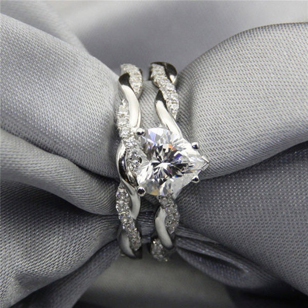 Women's Heart-shaped Diamond Fashion Party Engagement Rings