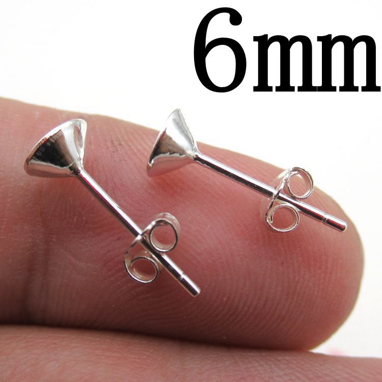 Auricular Needle Pointed Bottom Holder Plate Bowl-shaped Pin Eardrop Earrings