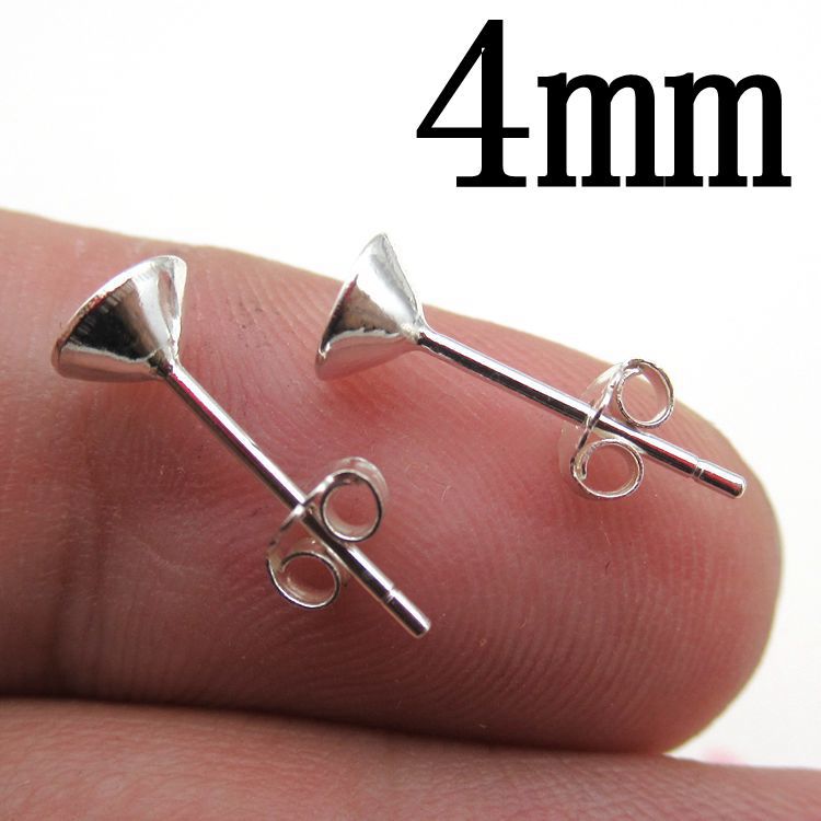 Auricular Needle Pointed Bottom Holder Plate Bowl-shaped Pin Eardrop Earrings