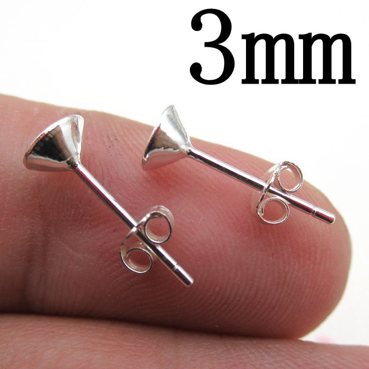 Auricular Needle Pointed Bottom Holder Plate Bowl-shaped Pin Eardrop Earrings