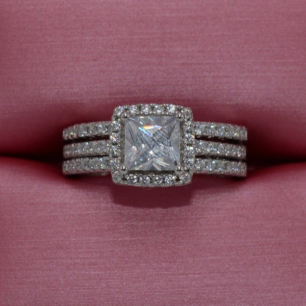 Rhinestone Zircon Creative Engagement Set Hand Rings