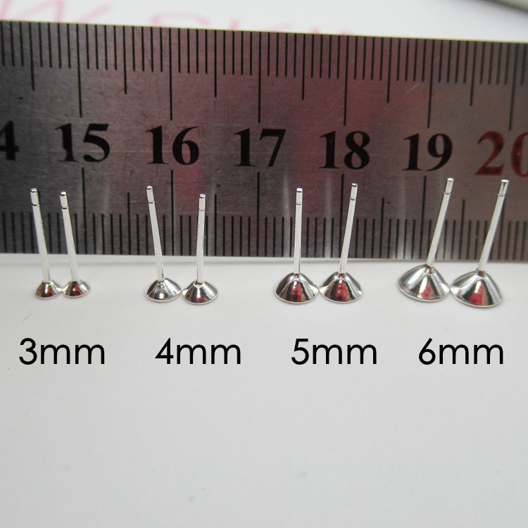 Auricular Needle Pointed Bottom Holder Plate Bowl-shaped Pin Eardrop Earrings