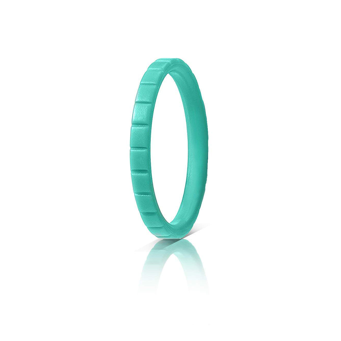 Women's Wide Step Silica Gel Stacked Wedding Geometric Pattern Ring