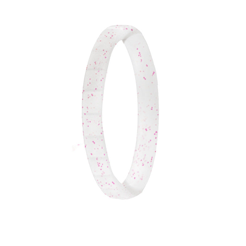 Women's Wide Step Silica Gel Stacked Wedding Geometric Pattern Ring
