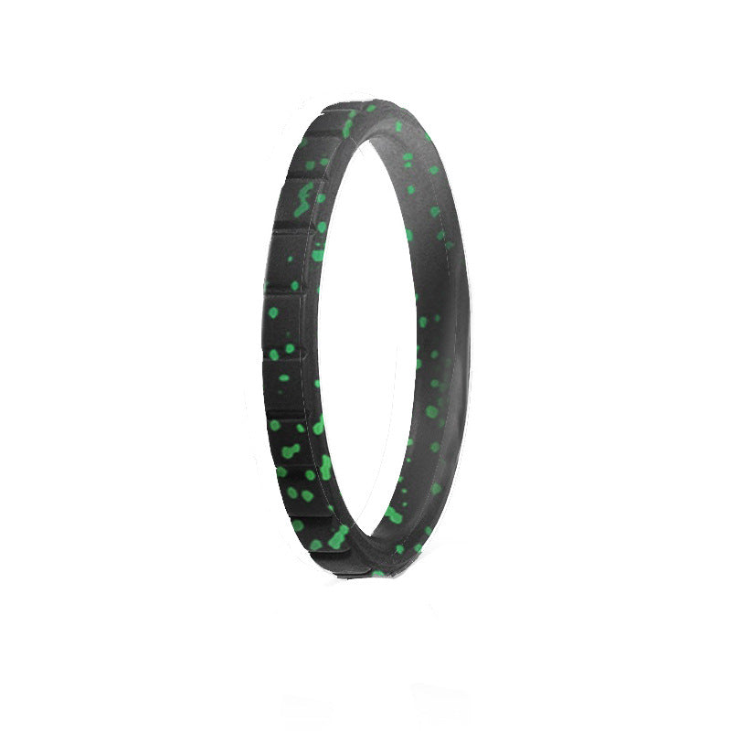 Women's Wide Step Silica Gel Stacked Wedding Geometric Pattern Ring