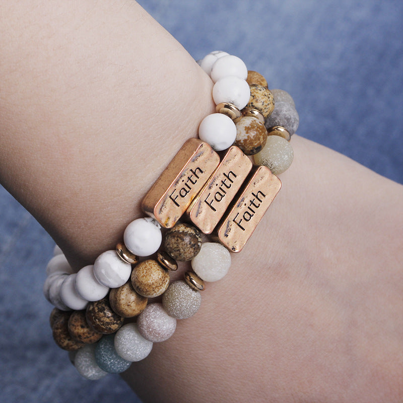 Natural Energy Yoga Colorful Stone Accessories Bracelets