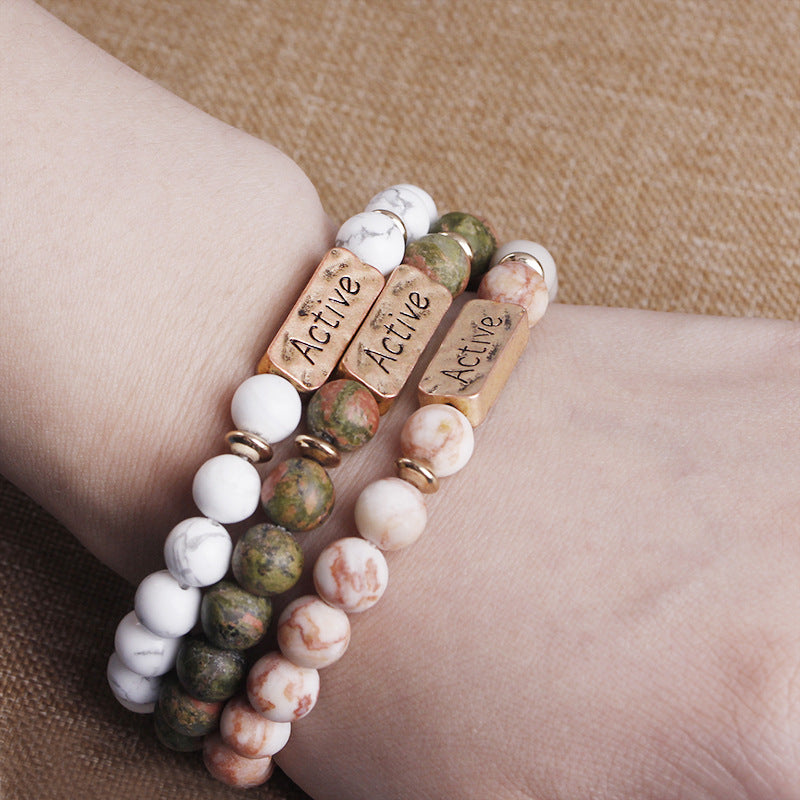 Natural Energy Yoga Colorful Stone Accessories Bracelets