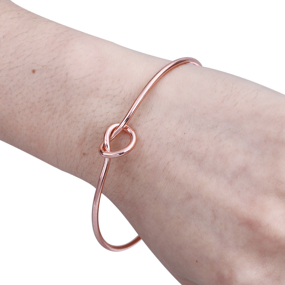 Stainless Steel Open Knotted Love Alloy Bracelets